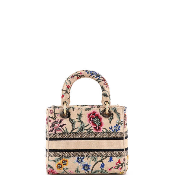 Christian Dior Medium Lady D-Lite Bag Embroidered Raffia - Picture 3 of 5